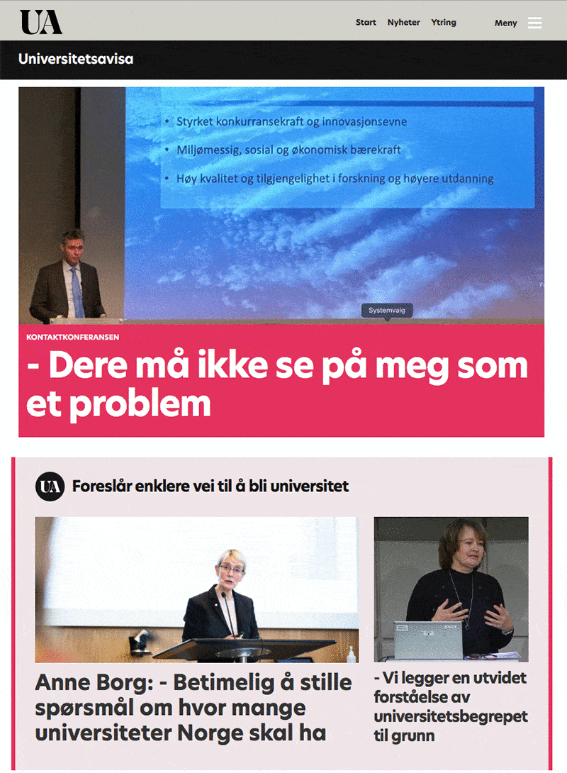 Universitetsavisa nettbasert nformasjon NTNUs virksomhet